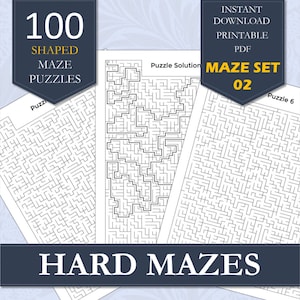 100 Intricate Labyrinth Mazes for Adults - Intense Challenge, Volume 2 | Mind-Bending Puzzles | Printable Maze PDF Download | Brain-Teasing