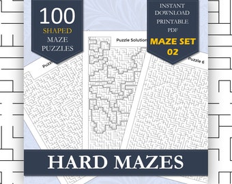 100 Intricate Labyrinth Mazes for Adults - Intense Challenge, Volume 2 | Mind-Bending Puzzles | Printable Maze PDF Download | Brain-Teasing