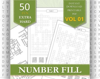 Extremely Hard Number Fill-in Puzzles | VOL 01 | Engaging Puzzles for All Ages | Number Fun | Printable Adult Puzzles PDF