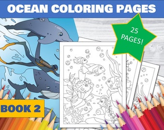 Dibujos para colorear de vida marina: 25 diseños de animales marinos (Descarga PDF)