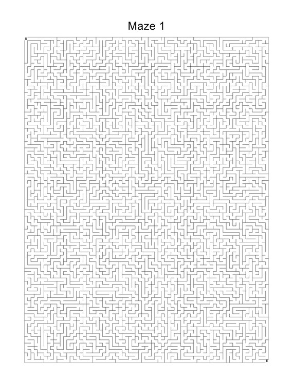 Printable Mazes for Adults Hard Very Insanely Difficult 100 - Etsy