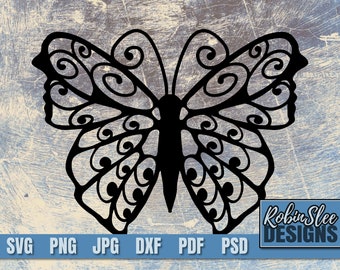 Butterfly svg, butterfly cutfile, butterflies, butterfly clipart, SVG for cricut, cameo and silhouette, eps, pdf, jpg, dxf Included! img011