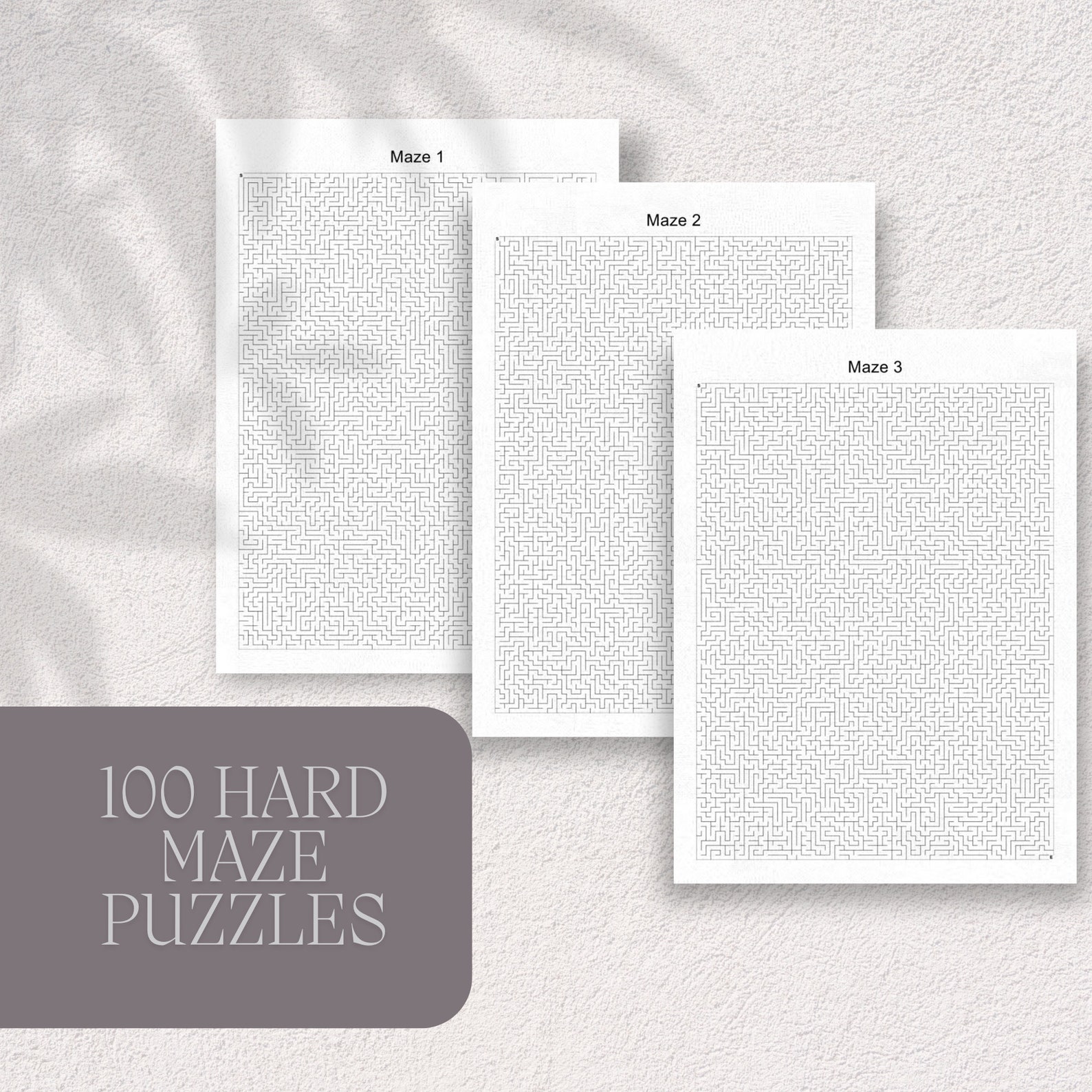 Printable Mazes for Adults - Hard Very Insanely Difficult 100 Mazes ...