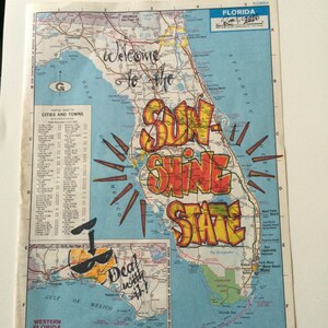 Antica mappa della Florida - "The Sunshine State"
