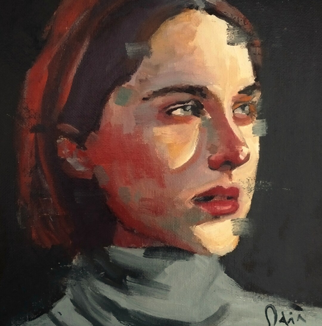 Oil Portrait Painting of a Girl. Original and Unique, to Frame and ...