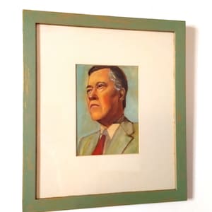 Oil portrait painting of an elegant gentleman, FRAMED. Original and unique.