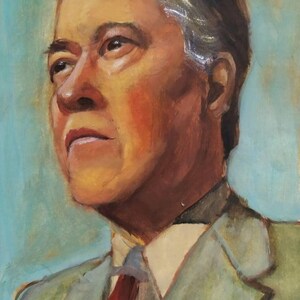 Oil portrait painting of an elegant gentleman, FRAMED. Original and unique.