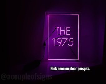 The 1975 - 'The 1975' Neon-like sign (8.3"×11.8")