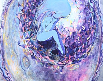 si_ku 黄菊しーく painting 原画　18×23cm(額縁含む) si_ku 黄菊しーく painting 原画 18×23cm(額縁含む) 美術品