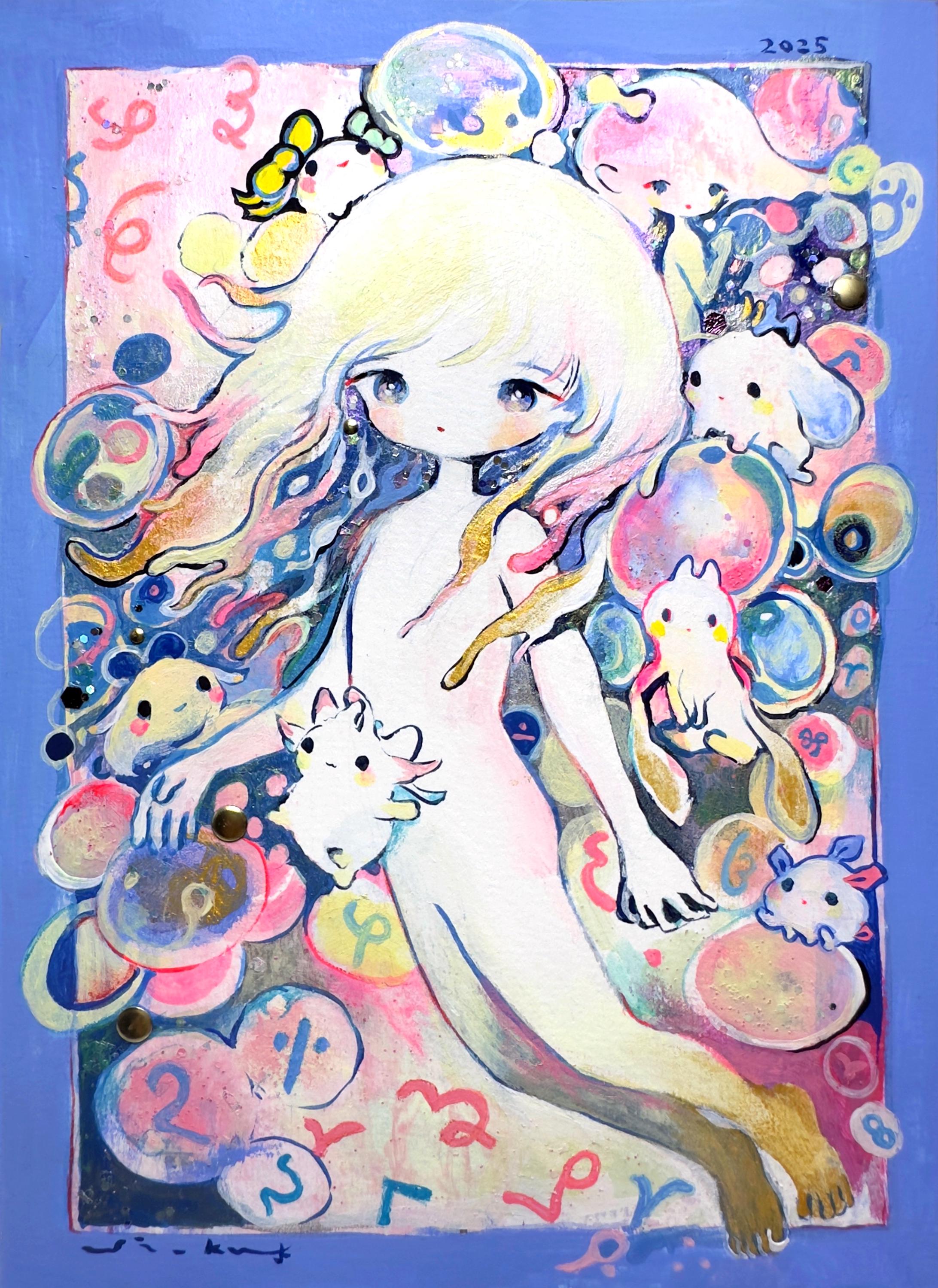 【もっちもち】黄菊しーく 原画 金色装飾の仕切り付きミラー 黄菊しーく (@si_ku) / X