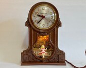 Vintage 1950 39 s Mastercrafters quot Swingtime quot Bakelite Swinging Girl Lighted Motion Clock, Retro, Home Décor, Eclectic Home, Amazing Gift
