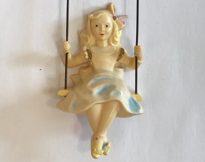 Original Mastercrafters Swinging Girl From a 1950's swingtime Clock, Replacement Part, Swinging