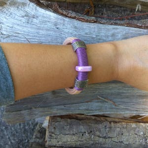 Purple Bracelets for Woman, Bohemian Style Bracelet, Valentine's Day Gift Ideas, Lilac Violet Jewelry, Sale Gifts for Her image 5