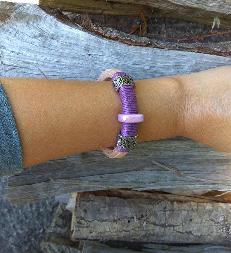 Purple Bracelets for Woman, Bohemian Style Bracelet, Valentine's Day Gift Ideas, Lilac Violet Jewelry, Sale Gifts for Her image 5