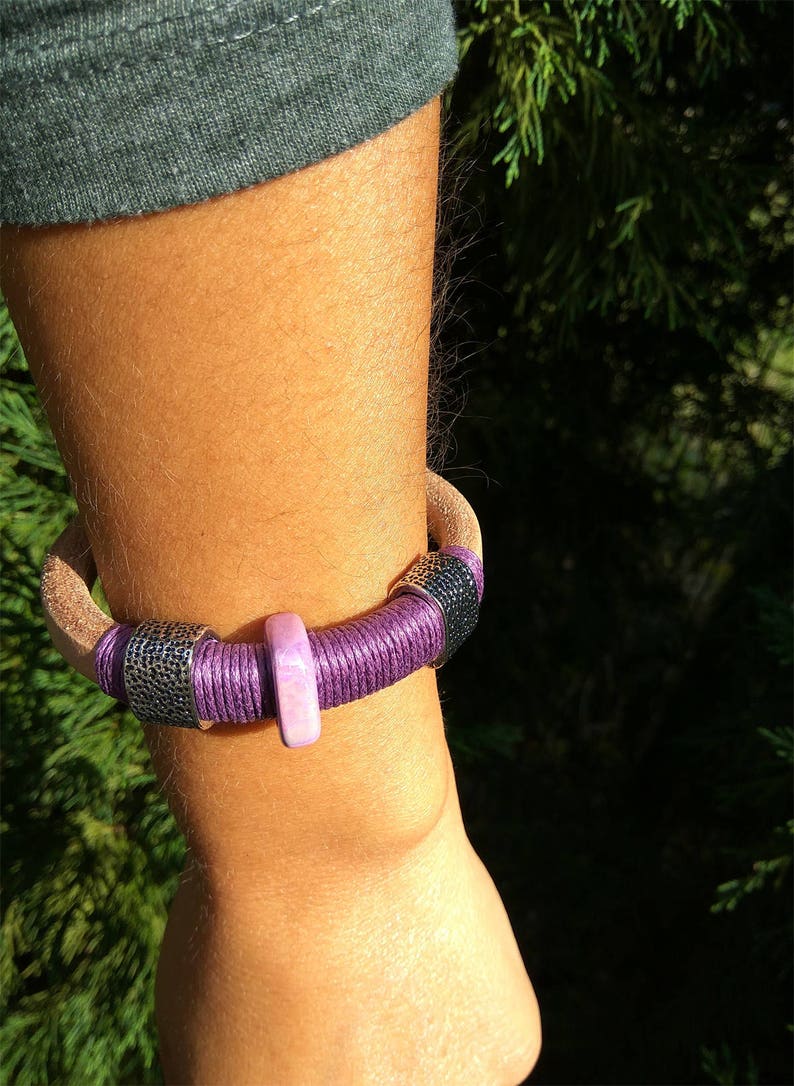 Purple Bracelets for Woman, Bohemian Style Bracelet, Valentine's Day Gift Ideas, Lilac Violet Jewelry, Sale Gifts for Her image 8