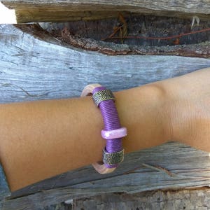 Purple Bracelets for Woman, Bohemian Style Bracelet, Valentine's Day Gift Ideas, Lilac Violet Jewelry, Sale Gifts for Her image 6