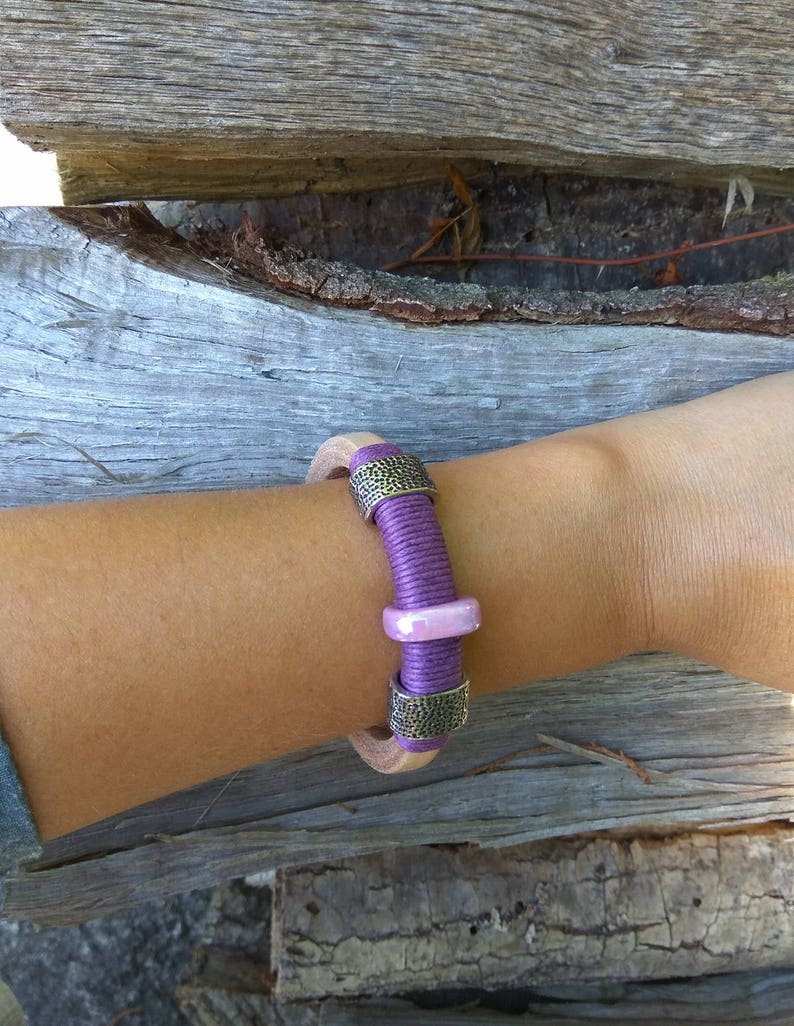 Purple Bracelets for Woman, Bohemian Style Bracelet, Valentine's Day Gift Ideas, Lilac Violet Jewelry, Sale Gifts for Her image 6