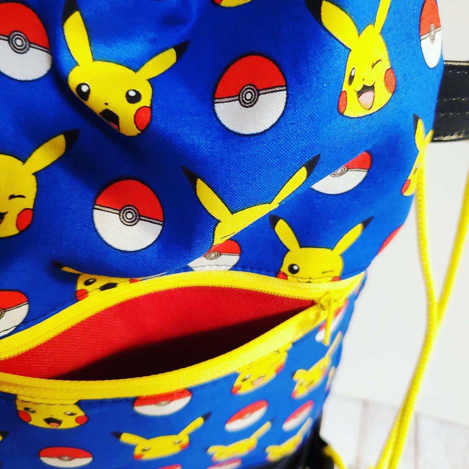 Pokémon Drawstring Backpack Pikachu Backpack Handmade Etsy