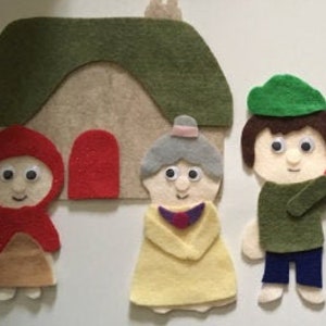 Rotkäppchen Filz Geschichte - Kinder Filz / Flanell Geschichte für frühkindliche Bildung