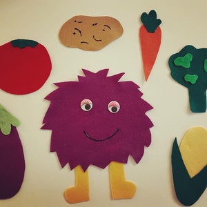 Hungry Little Monster - Children&#39;s Felt / Flannel Story for Early Childhood Education