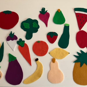 Vegetables & Fruit Felt Pieces Children's Felt/Flannel Board Story image 7