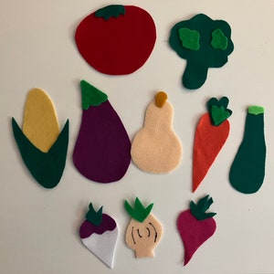 Vegetables & Fruit Felt Pieces Children's Felt/Flannel Board Story image 3