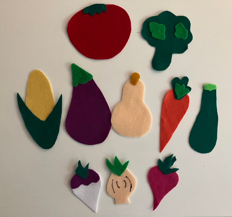 Vegetables & Fruit Felt Pieces Children's Felt/Flannel Board Story image 3