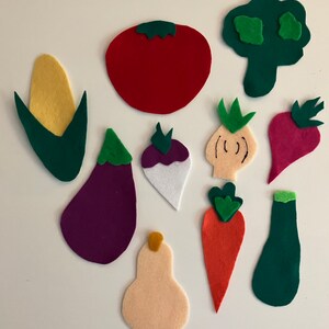 Vegetables & Fruit Felt Pieces Children's Felt/Flannel Board Story image 4