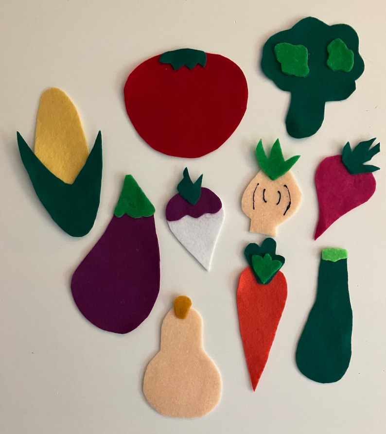 Vegetables & Fruit Felt Pieces Children's Felt/Flannel Board Story image 4