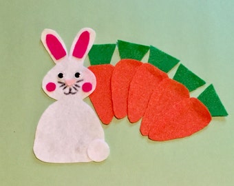 Five Little Carrots - Children's Felt / Flannel Story for Early Childhood Education