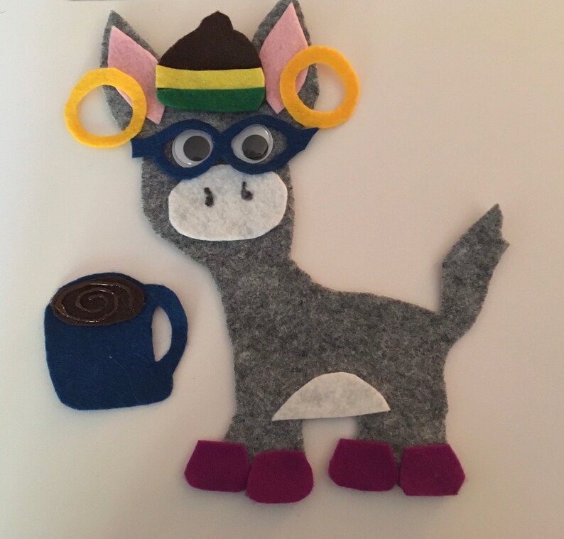 Mon Ane My Donkey Felt Story Childrens Educational Etsy Mon Ane My Donkey Felt Story Childrens Educational Etsy