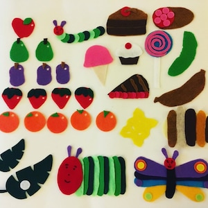 The Very Hungry Caterpillar - Children&#39;s Felt / Flannel Story for Early Childhood Education