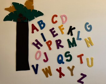 Chicka Chicka Boom Boom Felt Story / Felt Letters / Flannel Story for Early Childhood Education