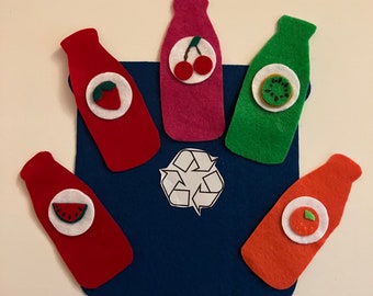 Five Bottles of Juice on the Wall - Children's Felt / Flannel Story for Early Childhood Education