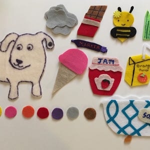 Dog's Colorful Day Felt Story Children's Felt / Flannel Story for Early Childhood Education image 1