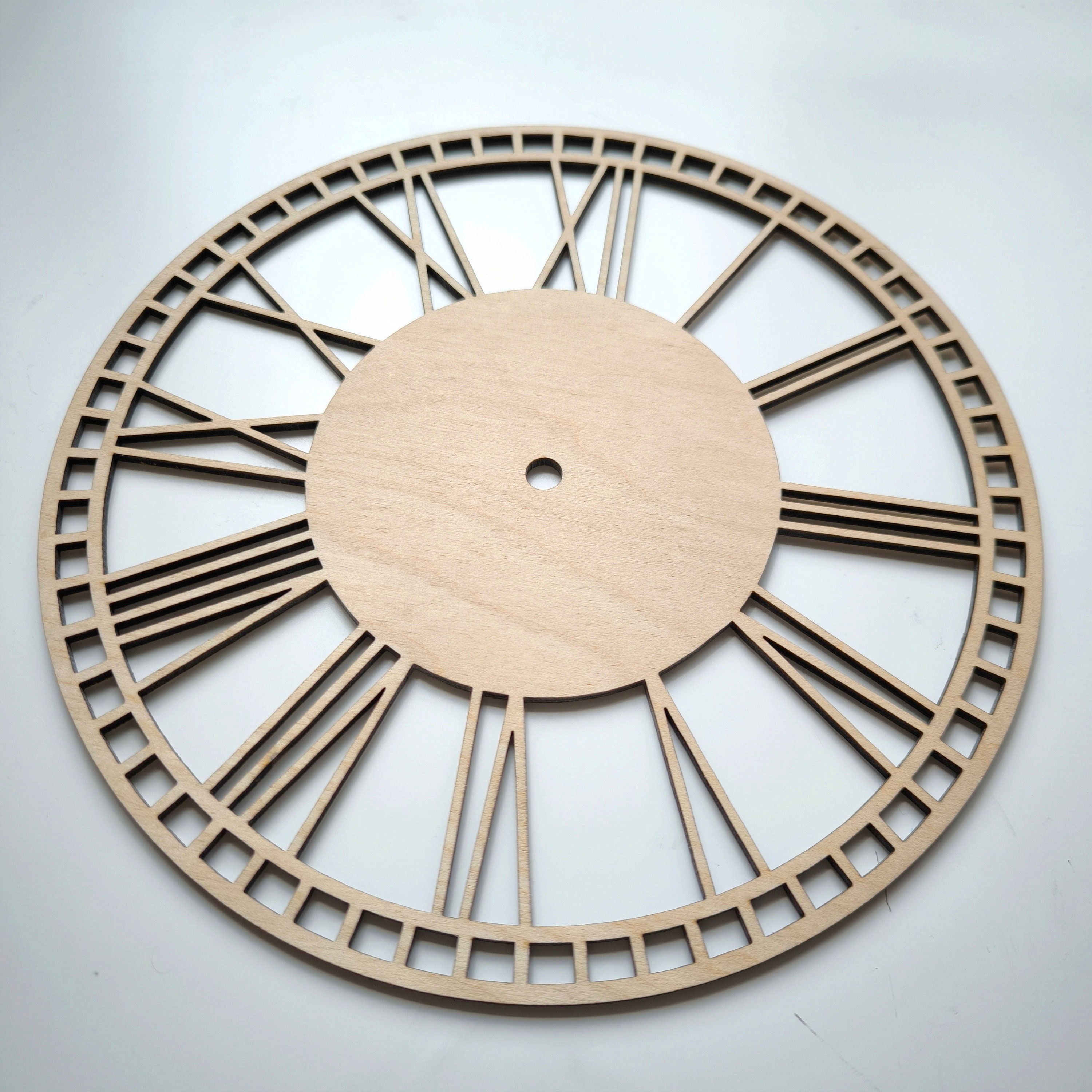Laser-cut Wood Clock Base: DIY Macrame & Wall Clock (8.6"/22cm) - Etsy