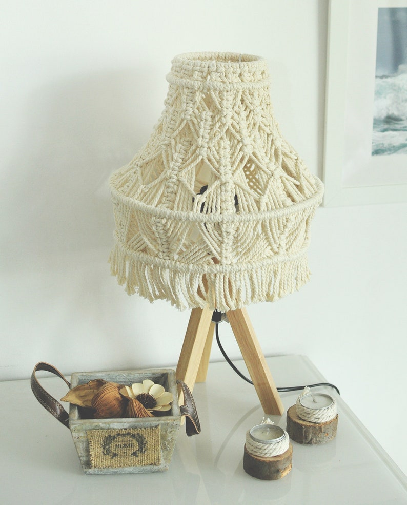 Macrame Ranking Top11 Table Lamp Boho Cotton Rustic Lampshade Macrame Ranking Top11 Table Lamp Boho, Boho Floor Lamp Shade