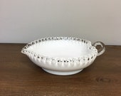 Fenton Silver Crest Heart Shaped Handled Relish Dish