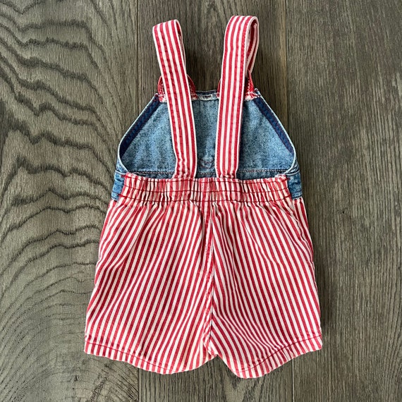 LEE Vintage Denim Jean Jumper Red White Stripe Ci… - image 2