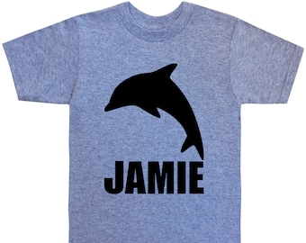 Personalized Dolphin Shirt, dolphin t shirt boy, porpoise t-shirt toddler, porpoise tshirt kid, sea, ocean, beach, birthday gift, Christmas