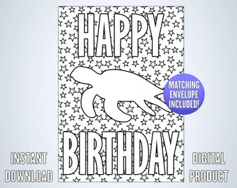 Sea Turtle Coloring Page - Etsy