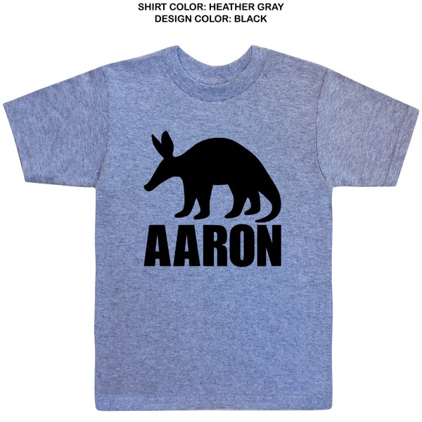 Personalized Aardvark Shirt, aardvark t shirt boy, animal t-shirt kid, safari tshirt girl, Africa wildlife art, birthday gift, woodland baby