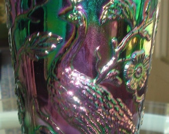 Fenton Peacock Vase Etsy