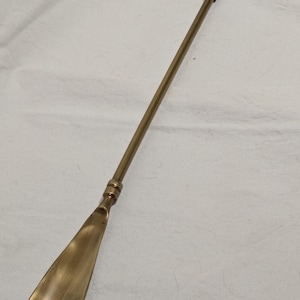 Vintage Long Brass Nautical Design Shoe Horn 18&quot; - Sailing Ship Design Shoe Horn - Shoe Horn for Collection, Display, Gift