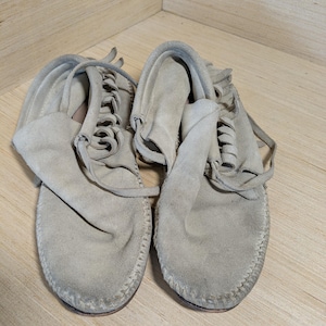 Leather / Suede Vintage 60&#39;s Moccassins, Small size shoes