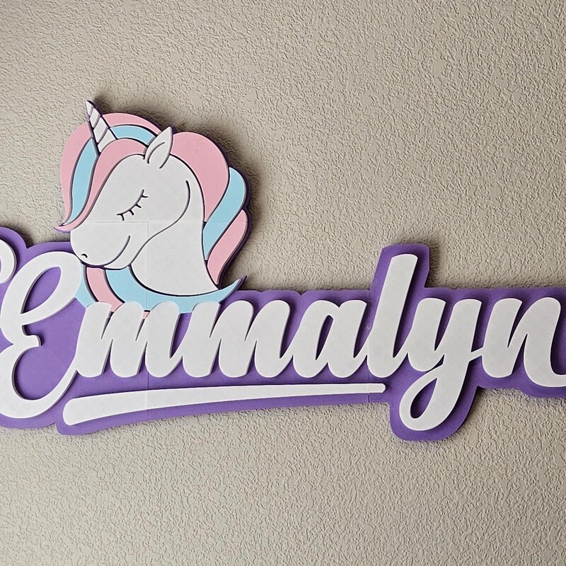 Unicorn Name Sign - Etsy