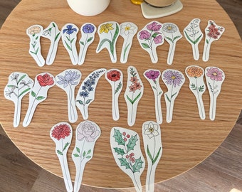 SALE Birth Flower Stickers | Oopsie Sticker Sale | Waterproof Stickers | Weatherproof | Computer Stickers | Water Bottle Stickers