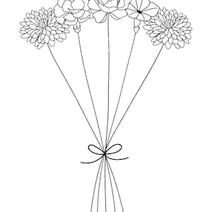 Custom Birth Flower Bouquets | Digital Prints | Digital Download | Personalized Birth Flower Bouquet | Hand Drawn Birth Flower Bouquet image 8