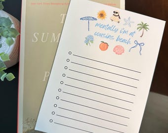 Mentally I’m At Cousins Beach | TSITP notepad | The Summer I Turned Pretty Stationary | Conrad and Belly | Bookish Gift | Gifts For Readers