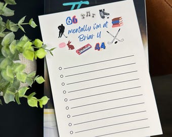 Mentally I’m At Briar U | Off Campus Notepad | Hockey Stationary | Garrett Graham | Hannah Wells | Bookish Gift | Gifts For Readers